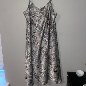 Calvin Klein Snake Print Slip Dress Size 10